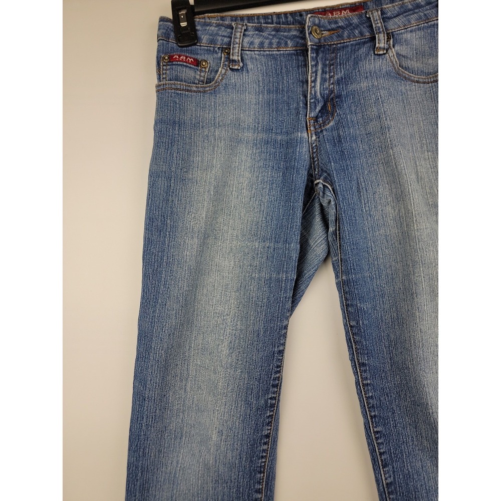 ABM Jeans Womens Size 9 Skinny Denim Jeans Medium Wash Stretch Low Rise 32x31 - Picture 7 of 14
